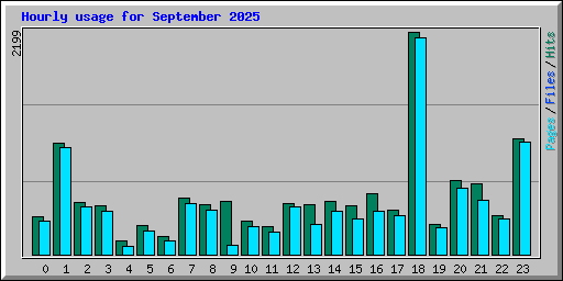 Hourly usage for September 2025