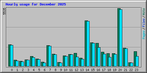 Hourly usage for December 2025