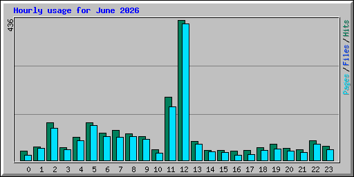 Hourly usage for June 2026